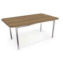 Ver imagem 1 de Mesa de Cozinha Reno c/ Tampo 90cm Cromada/Nogueira - Kappesberg