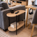 Ver imagem 2 de Mesa Apoio Lateral Sofá Aço Mdf Corazzi/preto