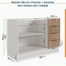 Cozinha Modulada 8 Peças sem Tampo com Rodapé 4 Aéreos e 4 Balcões Ipanema CabeCasa MadeiraOriginals - 15