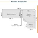 Ver imagem 2 de Cozinha Planejada 8 Peças sem Tampo com Rodapé 4 Aéreos e 4 Balcões Ipanema CabeCasa MadeiraOriginals