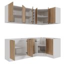 Ver imagem 6 de Cozinha Modulada 8 Peças sem Tampo com Rodapé 4 Aéreos e 4 Balcões Ipanema CabeCasa MadeiraOriginals