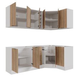 Cozinha Modulada 8 Peças sem Tampo com Rodapé 4 Aéreos e 4 Balcões Ipanema Cabecasa madeiramadeira - 6
