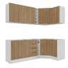 Cozinha Modulada 8 Peças sem Tampo com Rodapé 4 Aéreos e 4 Balcões Ipanema CabeCasa MadeiraOriginals - 5