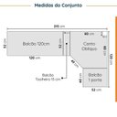 Ver imagem 2 de Cozinha Modulada 8 Peças sem Tampo com Rodapé 4 Aéreos e 4 Balcões Ipanema CabeCasa MadeiraOriginals