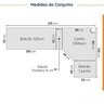 Cozinha Modulada 8 Peças sem Tampo com Rodapé 4 Aéreos e 4 Balcões Ipanema CabeCasa MadeiraOriginals - 2