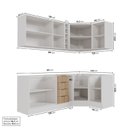 Ver imagem 4 de Cozinha Modulada 8 Peças sem Tampo com Rodapé 4 Aéreos e 4 Balcões Ipanema CabeCasa MadeiraOriginals