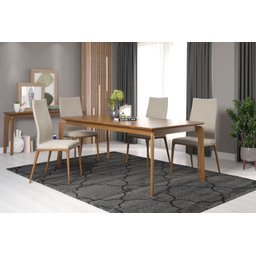 Mesa de Jantar 4 lugares 120cm Madeira Maciça Tampo Laminado IMBUIA - 2