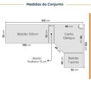 Ver imagem 2 de Cozinha Modulada 8 Peças sem Tampo com Rodapé 4 Aéreos e 4 Balcões Ipanema CabeCasa MadeiraOriginals