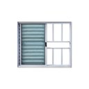 Ver imagem 1 de Janela Veneziana 3 Folhas com Grade Alumínio Branco 120x120 Linha Esmeralda