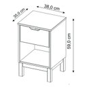 Ver imagem 3 de Mesa de Cabeceira com 1 Gaveta no Acabamento Cera Natural com Toque Acetinado / Coleção Acapulco Mar