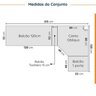 Cozinha Modulada 8 Peças sem Tampo com Rodapé 4 Aéreos e 4 Balcões Ipanema CabeCasa MadeiraOriginals - 2