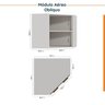 Cozinha Modulada 8 Peças sem Tampo com Rodapé 4 Aéreos e 4 Balcões Ipanema CabeCasa MadeiraOriginals - 12
