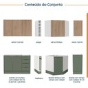 Ver imagem 3 de Cozinha Modulada 8 Peças sem Tampo com Rodapé 4 Aéreos e 4 Balcões Ipanema CabeCasa MadeiraOriginals