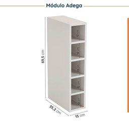 Cozinha Modulada 8 Peças sem Tampo com Rodapé 4 Aéreos e 4 Balcões Ipanema Cabecasa madeiramadeira - 14