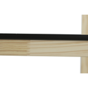 Ver mais imagens de Estante Baixa de Madeira Eleonor Cor Natural com Prateleira Preta