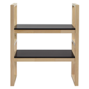 Ver imagem 5 de Estante Baixa de Madeira Eleonor Cor Natural com Prateleira Preta