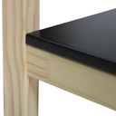 Ver imagem 2 de Estante Baixa de Madeira Eleonor Cor Natural com Prateleira Preta