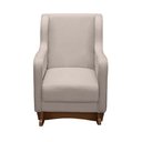 Ver imagem 3 de Cadeira Poltrona de Amamentação Balanço Áquila C/ Puff Linho Bege Plus - Anjo de Casa