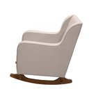 Ver imagem 2 de Cadeira Poltrona de Amamentação Balanço Áquila C/ Puff Linho Bege Plus - Anjo de Casa