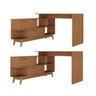 Kit 2 Mesas para Escritório Escrivaninha em L Retrô 136x120cm Nogal - 5