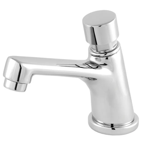 Torneira Lavatorio Pematic Cromado Bica Baixa Bancada C/ Fechamaneto Automatico (2 a 40mca) - Pevilo