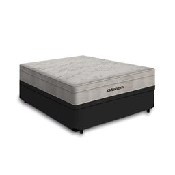 Cama Box Baú Casal Tecido Sintético Preto com Colchão Ortobom Airtech Molas Ensacadas - 2