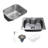 Kit Tanque Aço Inox Atikum e Cuba para Cozinha Carajás Pingoo.casa - 1
