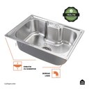 Ver imagem 6 de Kit Tanque Aço Inox Atikum e Cuba para Cozinha Carajás Pingoo.casa