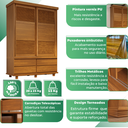 Ver imagem 7 de Guarda-roupa Veneziana 3 Portas de Correr Madeira maciça