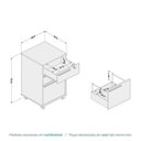 Ver imagem 6 de Kit 2 Gaveteiros 3 Gavetas com Chave Maia