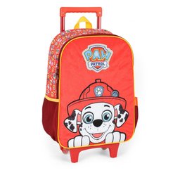 Mochila com Rodas Infantil 16" Patrulha Canina Vermelho - Luxcel - 2