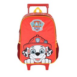 Mochila com Rodas Infantil 16" Patrulha Canina Vermelho - Luxcel - 1