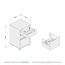 Ver imagem 5 de Kit 2 Gaveteiros 3 Gavetas com Chave Maia