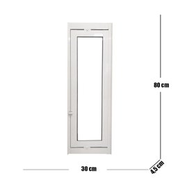 Janela Vitrô Capelinha de Alumínio Branco 80x30 Cm Linha Veneza - 5