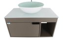 Ver imagem 4 de Gabinete Armário Banheiro 60cm Cuba Redonda Branca