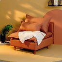 Ver imagem 1 de Sofá Modular com Encosto Pé Madeira Sôma CabeCasa MadeiraOriginals Marrom Mocha Mousse