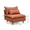 Ver imagem 4 de Sofá Modular com Encosto Pé Madeira Sôma CabeCasa MadeiraOriginals Marrom Mocha Mousse