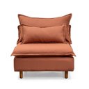 Ver imagem 3 de Sofá Modular com Encosto Pé Madeira Sôma CabeCasa MadeiraOriginals Marrom Mocha Mousse