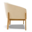 Ver imagem 4 de Poltrona Stella Suede Bege Base Madeira Castanho - D'rossi Drossi