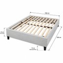 Ver imagem 2 de Cama Box Queen Size 158 x 198cm, 100% Madeira, Tecido Blindado com Veludo Cinza Claro