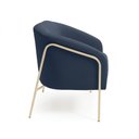 Ver imagem 5 de Sofá 2 Lugares Namoradeira Stella Industrial Alta Champanhe Suede Azul Marinho D03 - D’Rossi