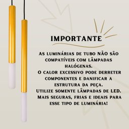 Luminária Pendente Teto Tubo Duplo Quarto Sala Cama Preto - 4