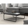 Mesa de Centro Astral 70x70 Cm Base Aço Tubo Preto - Bordinhon: Preto - 3