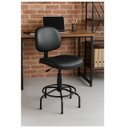 Ver imagem 7 de Cadeira Caixa Executiva Lisa sem Braços - (Aranha Martiflex) - Cor Preta - 35031