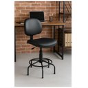Ver imagem 7 de Cadeira Caixa Executiva Lisa sem Braços - (aranha Martiflex) - Cor Preta - 35031