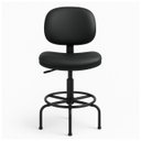 Ver imagem 2 de Cadeira Caixa Executiva Lisa sem Braços - (aranha Martiflex) - Cor Preta - 35031