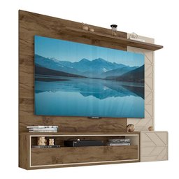 Painel Para Sala TV Até 65 Polegadas Jatobá Off White Perseu Shop JM - 2