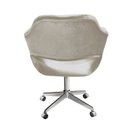 Ver imagem 2 de Poltrona Decorativa Zara Pé Giratório de Metal Sala Recepção Cinza Capuccino