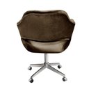 Ver imagem 2 de Poltrona Decorativa Zara Pé Giratório de Metal Sala Recepção Marrom