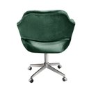 Ver imagem 2 de Poltrona Decorativa Zara Pé Giratório de Metal Sala Recepção Verde